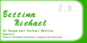 bettina michael business card